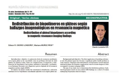Artículo: Redistribución de biopolímeros en glúteos según hallazgos imagenológicos en resonancia magnética